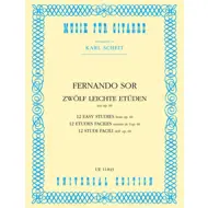 Fernando Sor: 12 Easy Studies from Op.60, gítar