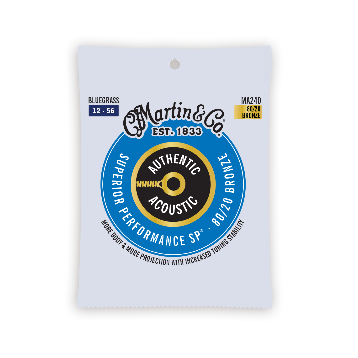 Martin MA240 gítarstrengir, 12-56, Bluegrass