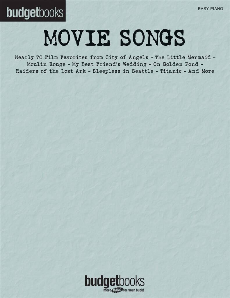 Budget Books: Movie Songs, píanó