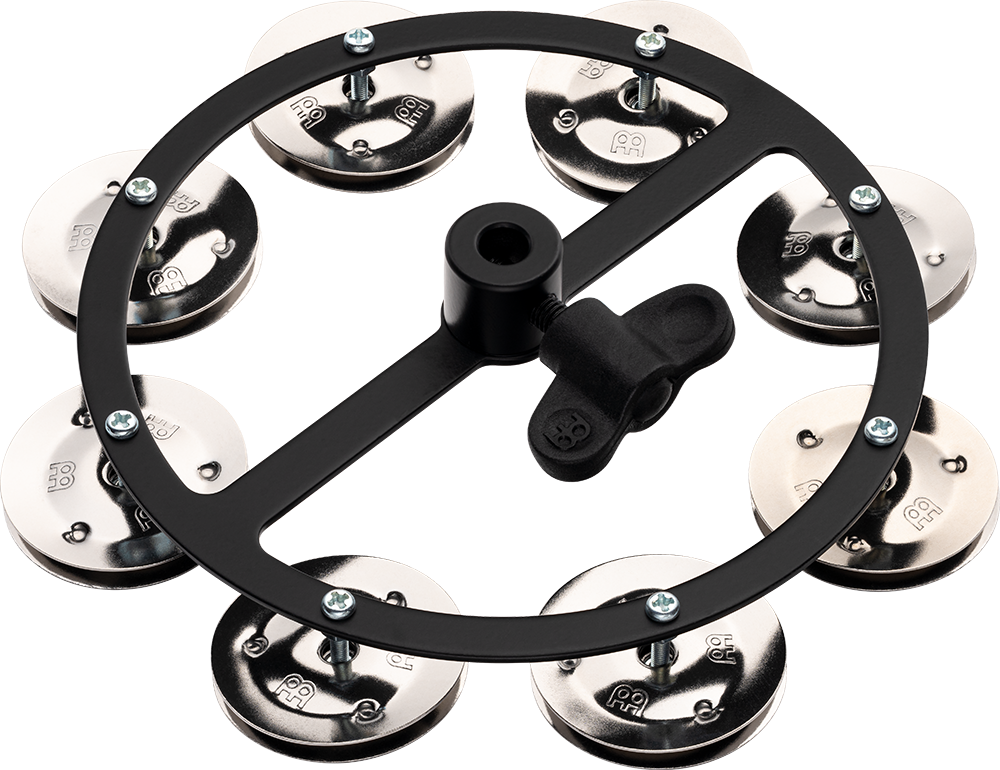 MEINL Hi-Hat tambúrína, stál, 1 röð, svört