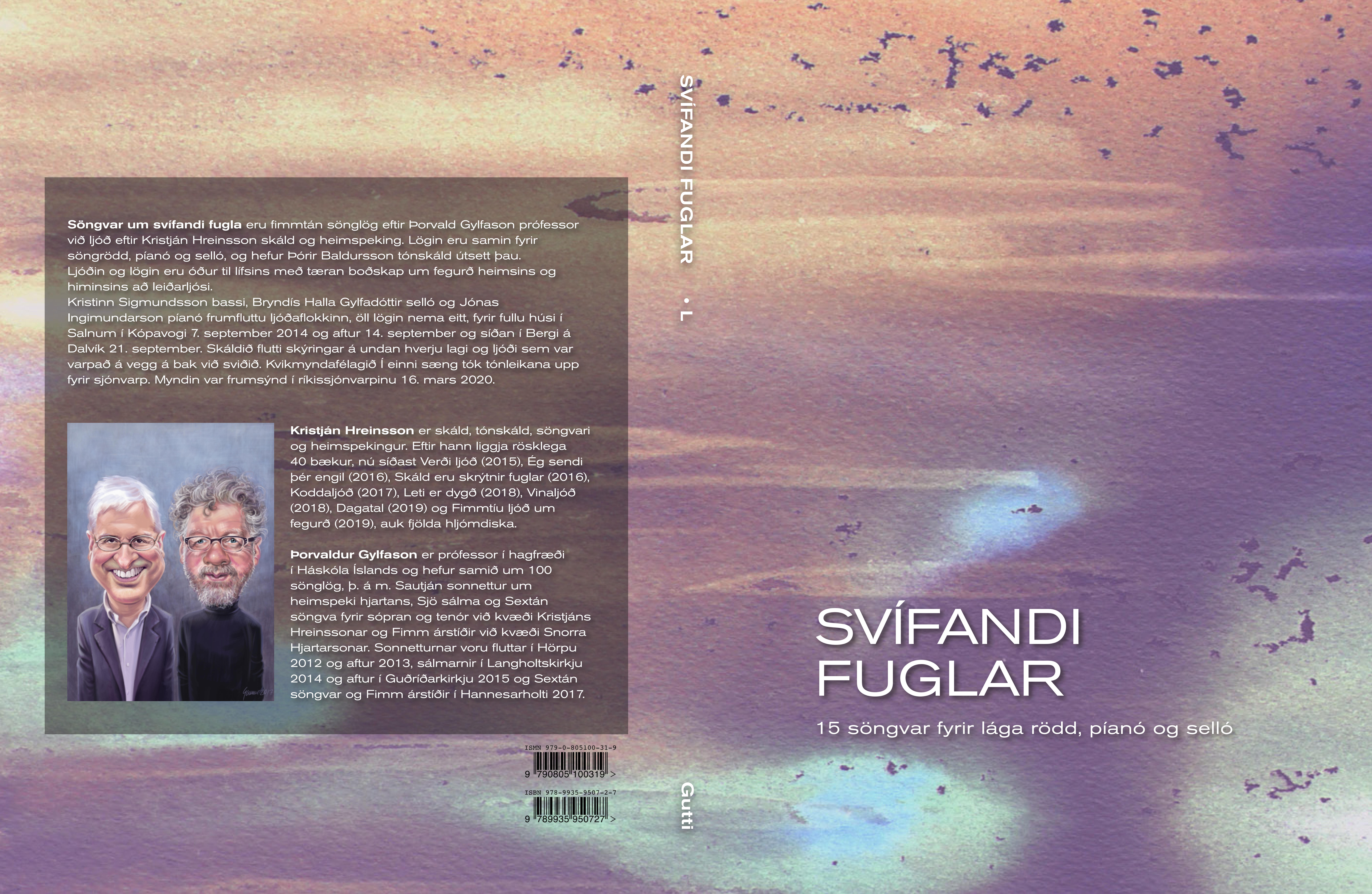 Svífandi fuglar, 15 söngvar fyrir lága rödd, píanó og selló