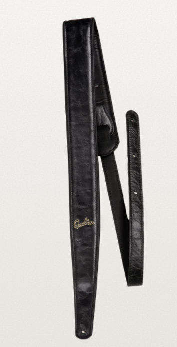 Godin gítaról, Black Distressed Leather Felt Pad Strap