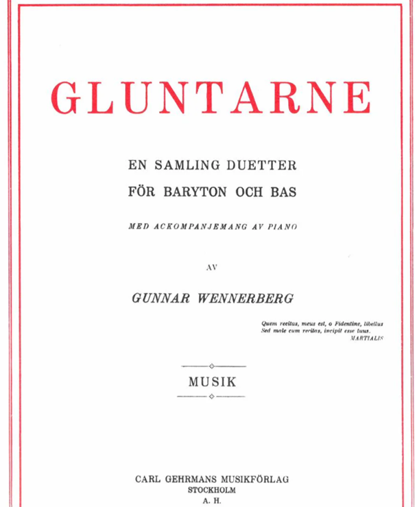 Gluntarne, dúettar fyrir bariton og bassa