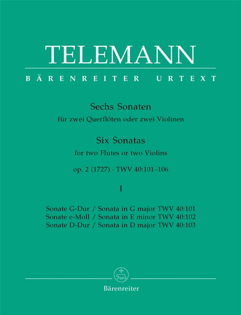 Telemann: Six Sonatas Op.2, Book 1, þverflautudúett