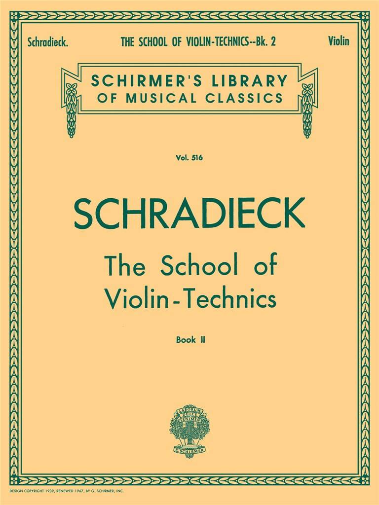 Schradieck: School of Violin Technics - Book 2