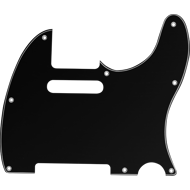 Pickguard - Tele® style, 3-Ply, 8 Hole, Black/White/Black