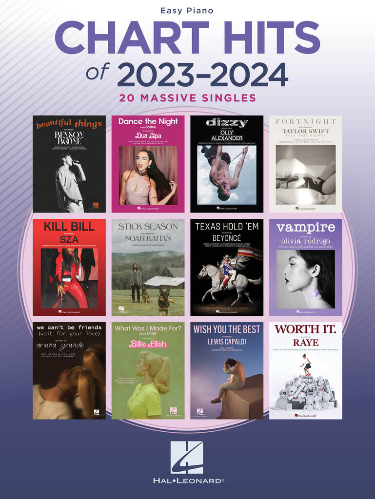 Chart Hits of 2023-2024 , Easy Piano