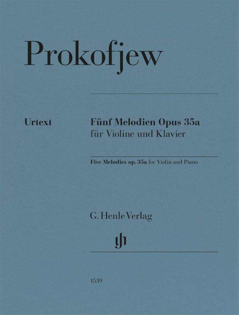 Prokofiev: Fünf Melodien op. 35a, fiðla og píanó