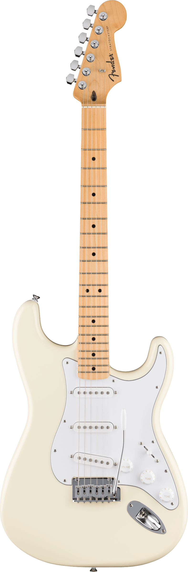 Fender Standard Stratocaster, MN, White Pickguard, Olympic White