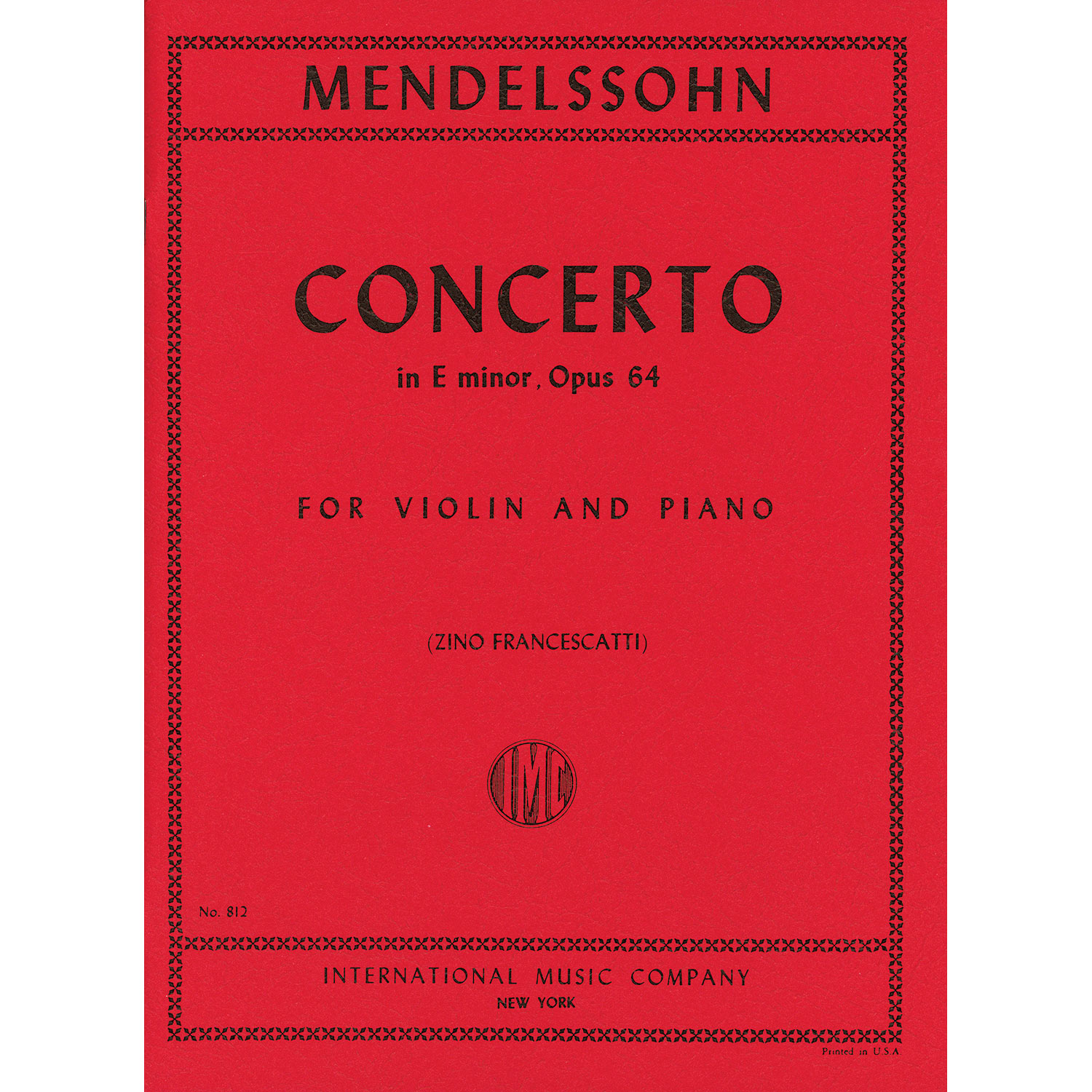 Mendelssohn: Fiðlukonsert í e-moll, Op 64