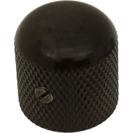 GOTOH Knob, Dome, set screw, knurled for grip, 1/4” Solid Shaft, Black