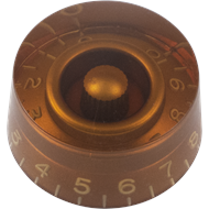 Knob - Speed, Embossed Numbers, Gibson Style, Amber