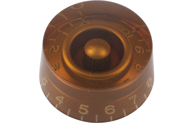 Knob - Speed, Embossed Numbers, Gibson Style, Amber