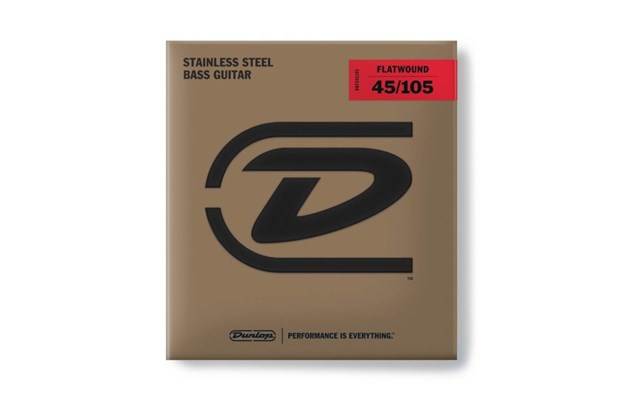 Dunlop STAINLESS STEEL FLATWOUND BASS STRINGS 45-105
