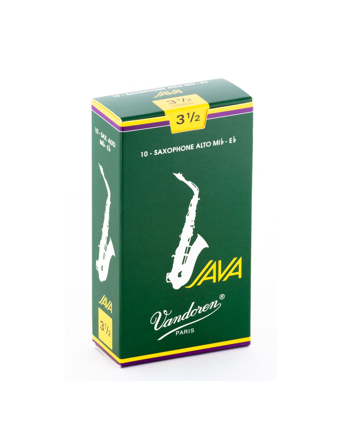 Vandoren altósaxblöð JAVA Green no.3½ - pakki með 10 stk