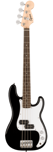 Squier Mini Precision Bass, LRL, WPG, Black