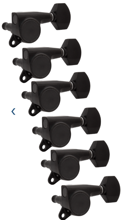 GOTOH Tuners, Schaller Style Knob, 6-in-a-line, black