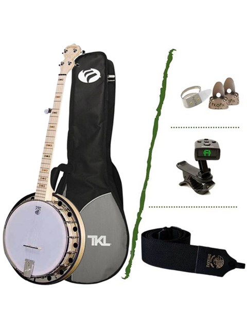 Deering Goodtime Bluegrass Banjó byrjendapakki