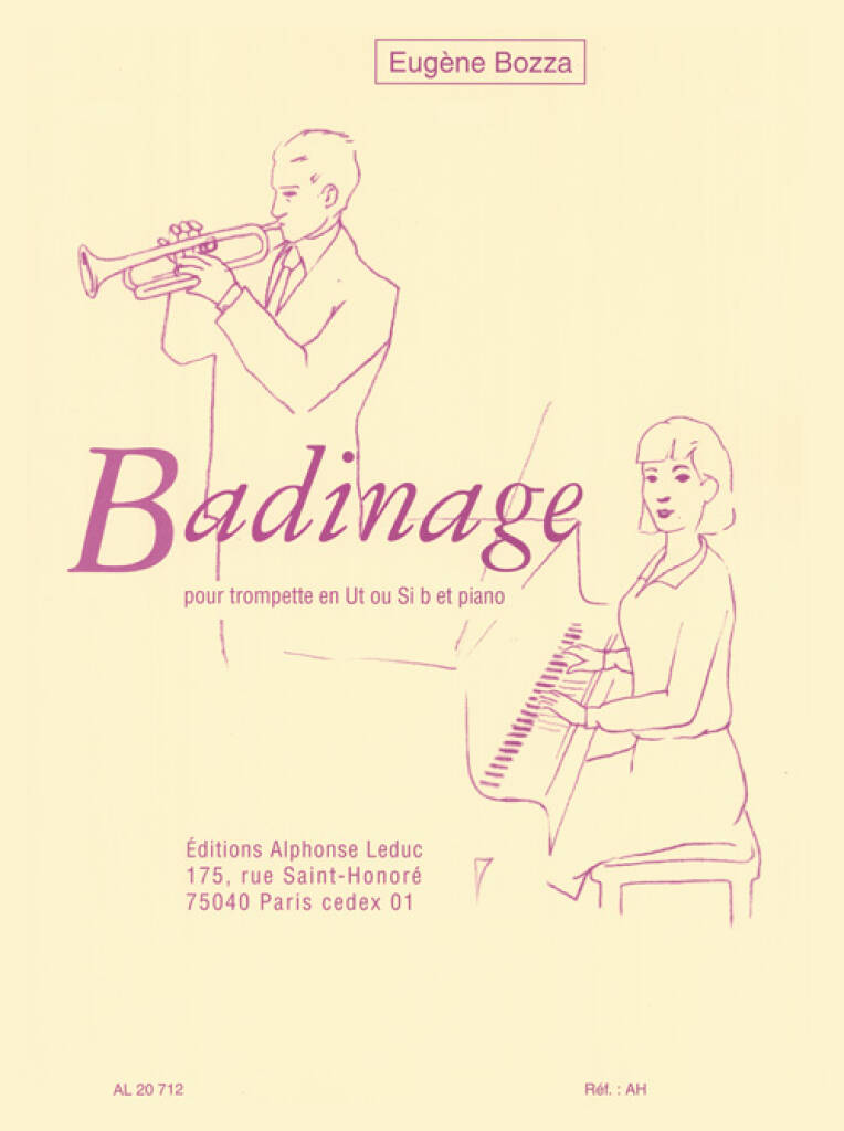 Bozza: Badinage Trompette C ou Bb et Piano