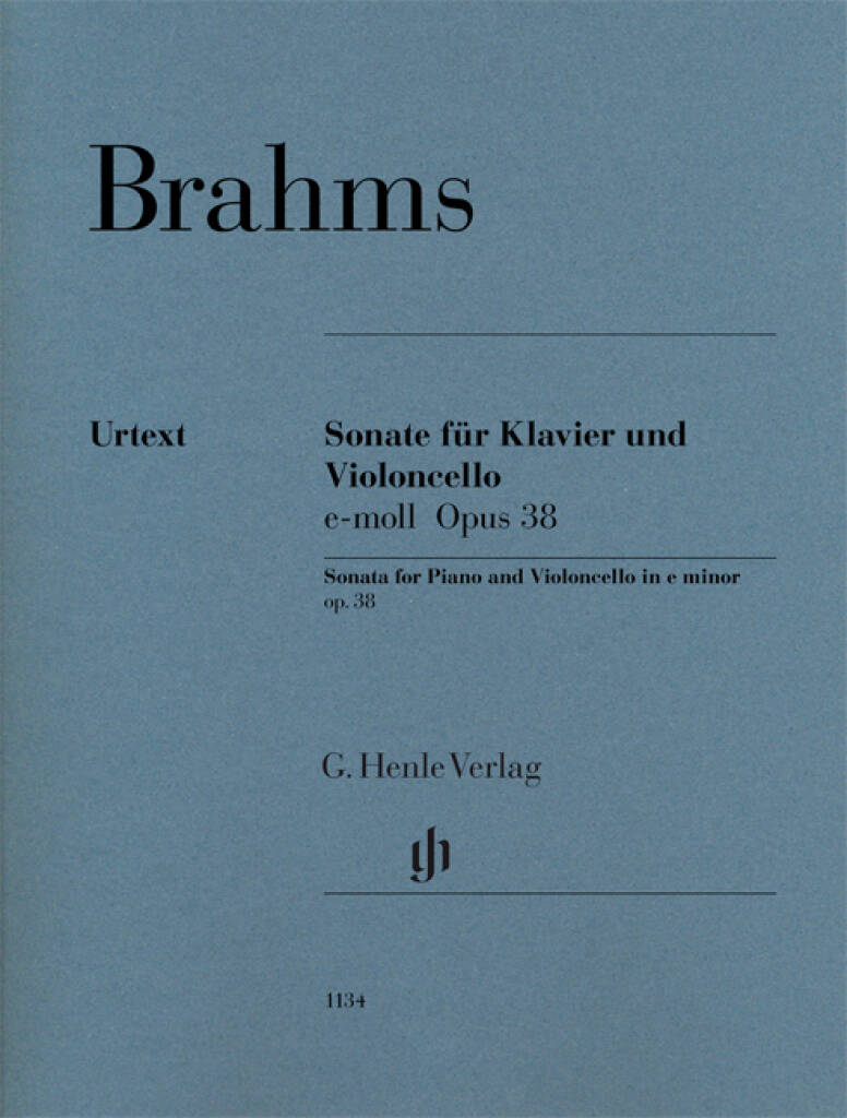 Brahms: Sonata In E Minor Op. 38 For Cello & Piano