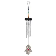 Sonic Energy Mini Chakra Chime 12", Hamsa Silver