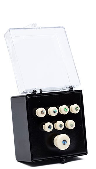 Martin Martin Pearl Inlaid Bridge & Endpins , White