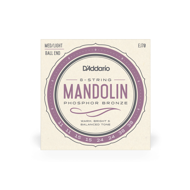 Daddario EJ70 mandólín strengir, Ball End, medium-light