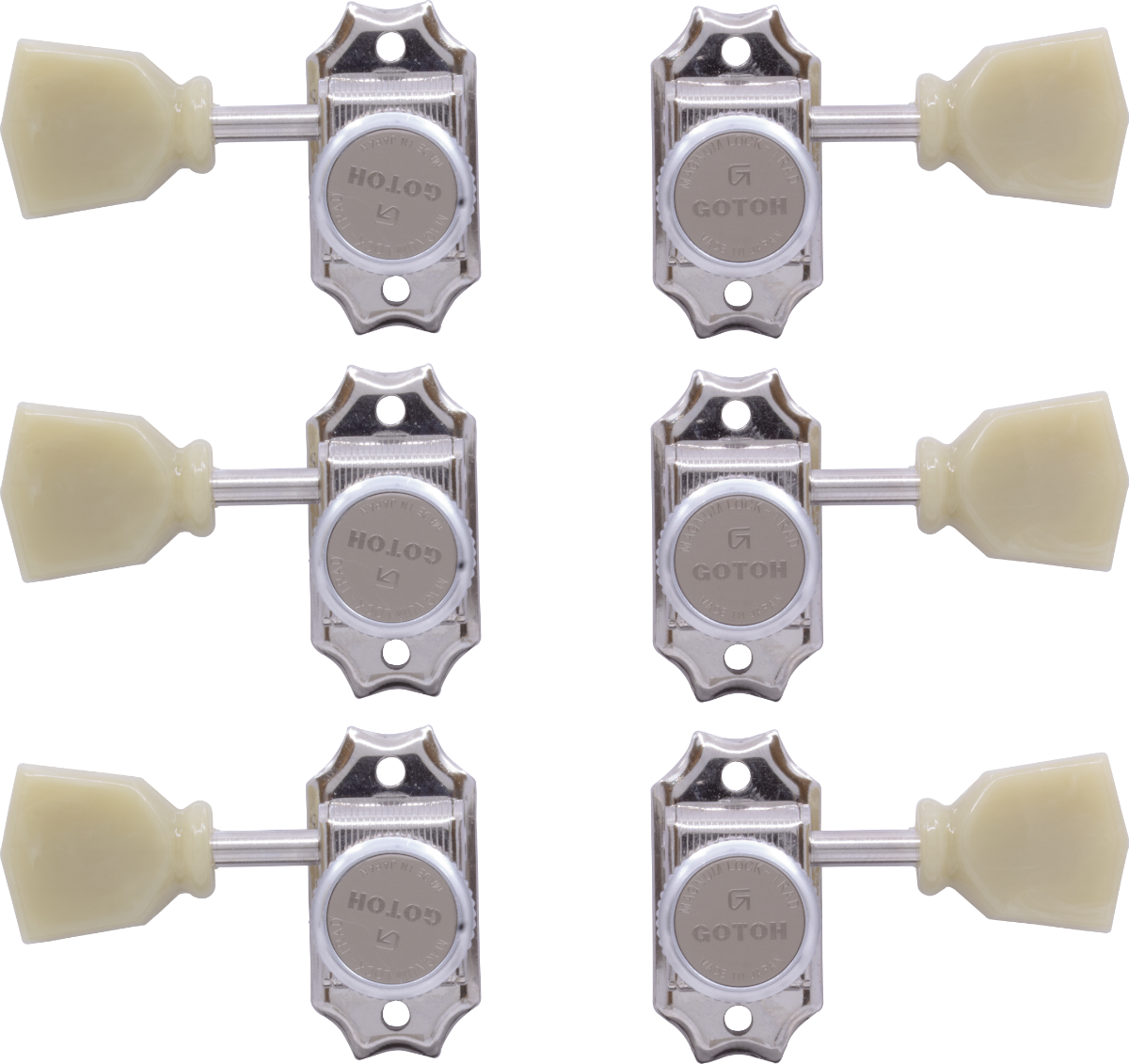 GOTOH Tuners, SD90 MG-T, Magnum Lock Traditional, 3 per side, Nickel