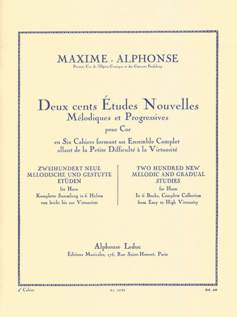 200 Études Nouvelles Mélodiques et Progressives, 2