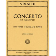 Vivaldi: Concerto in F major, 3 fiðlur og píanó