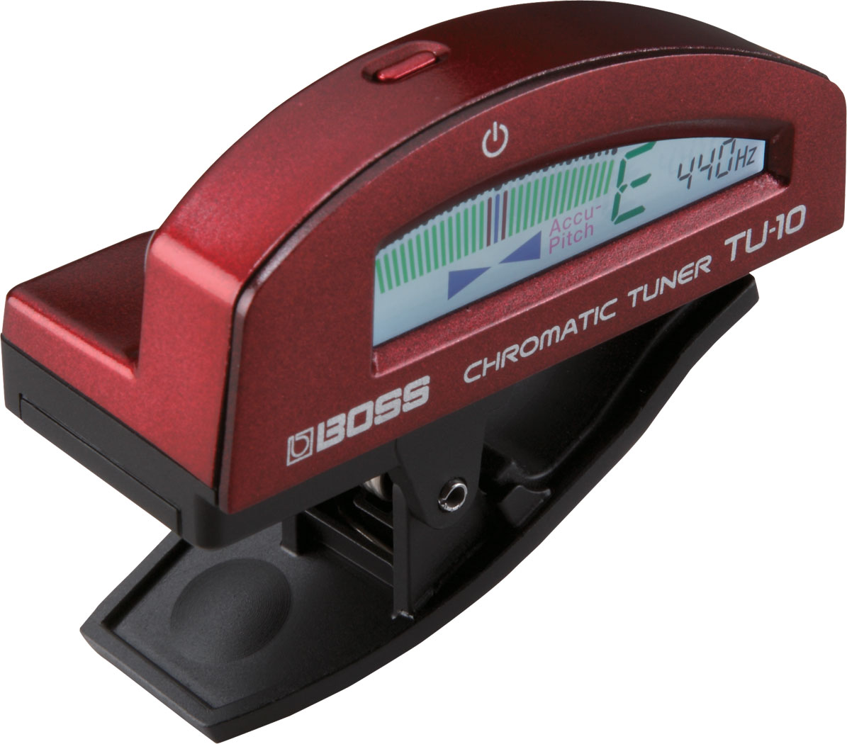Boss TU-10 Clip-On Chromatic Tuner, rauður