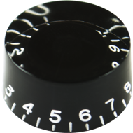 Knob - Speed, Embossed Numbers, Gibson Style, Black