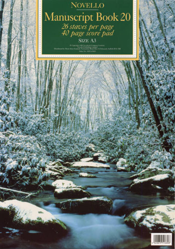 Nótnapappír,Novello no.20.  A3 - Score