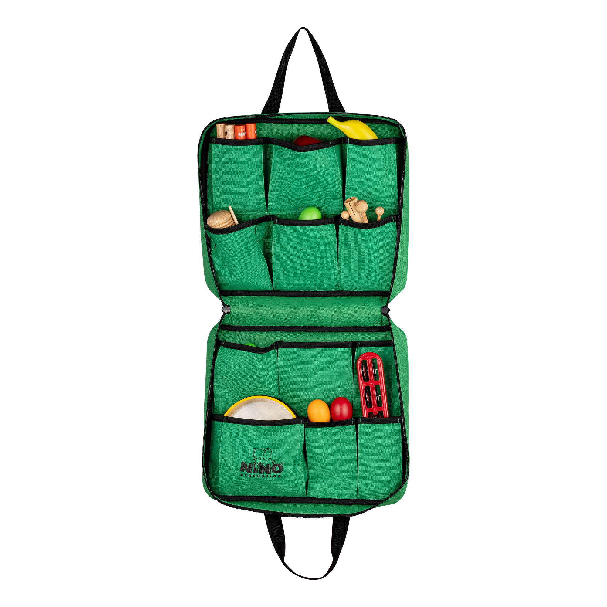 NINO slagverkssett, 16 stykki í léttri "ferðatösku"