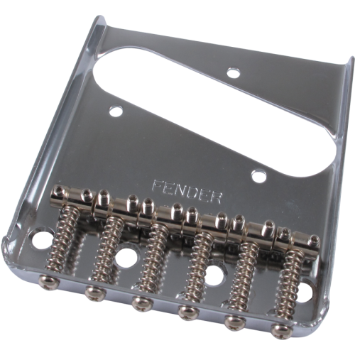 Bridge - Fender, for Tele, 6 Barrel Saddles, Chrome