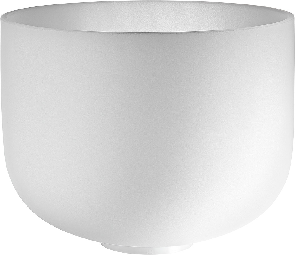 Sonic Energy White-Frosted Crystal Singing Bowl 12" - D4/Sacral Chakra/432 Hz