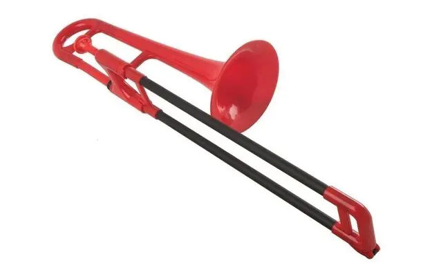 P-Bone MINI básúna með poka og munnstykki, rauð