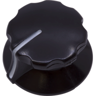 Knob - Phenolic, Set Screw, Premium RCA Style, Skirted, Pointer