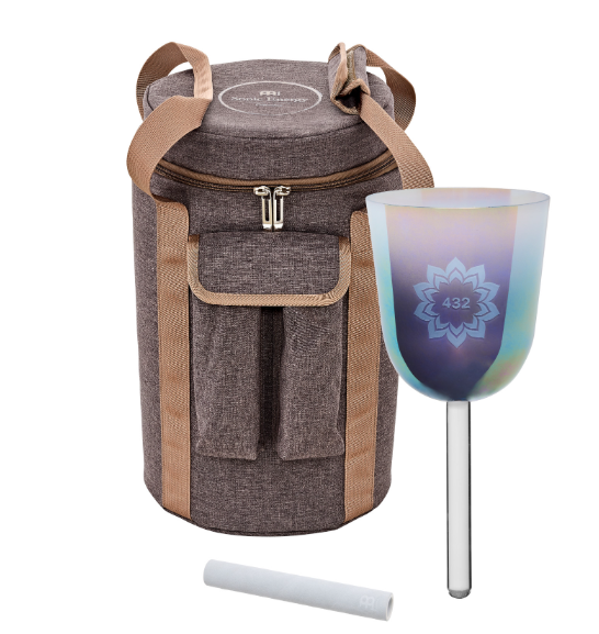 Sonic Energy 5.5" Essence Crystal Singing Bowl A4/432 Hz, Lotus m/tösku