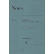 Nótnapappír,Henle,blokk, 100 bls, 12 línur