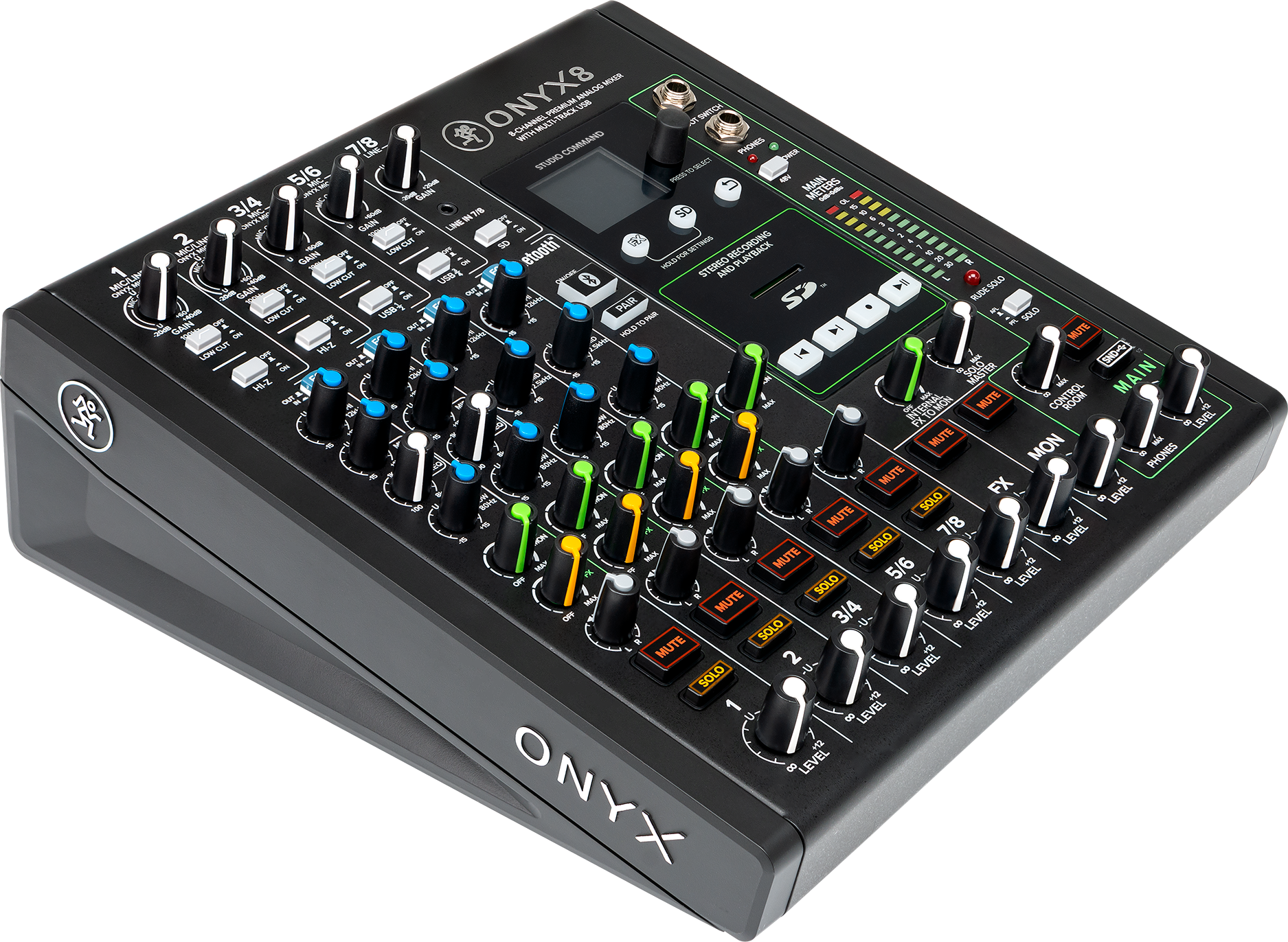Mackie ONYX 8, 8 rása analog mixer með multitrack USB
