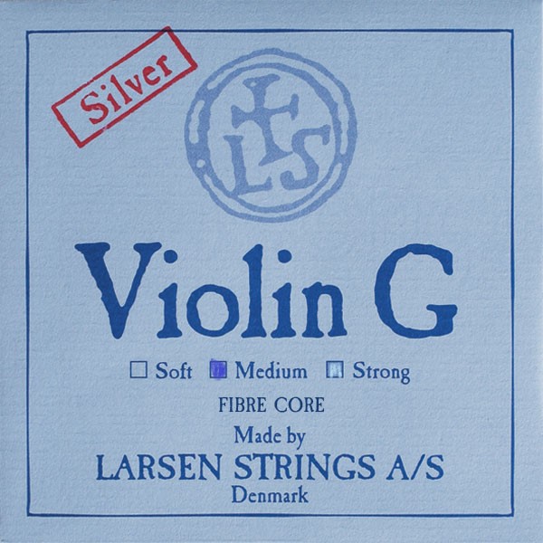 Larsen fiðlustrengur G, medium, silver