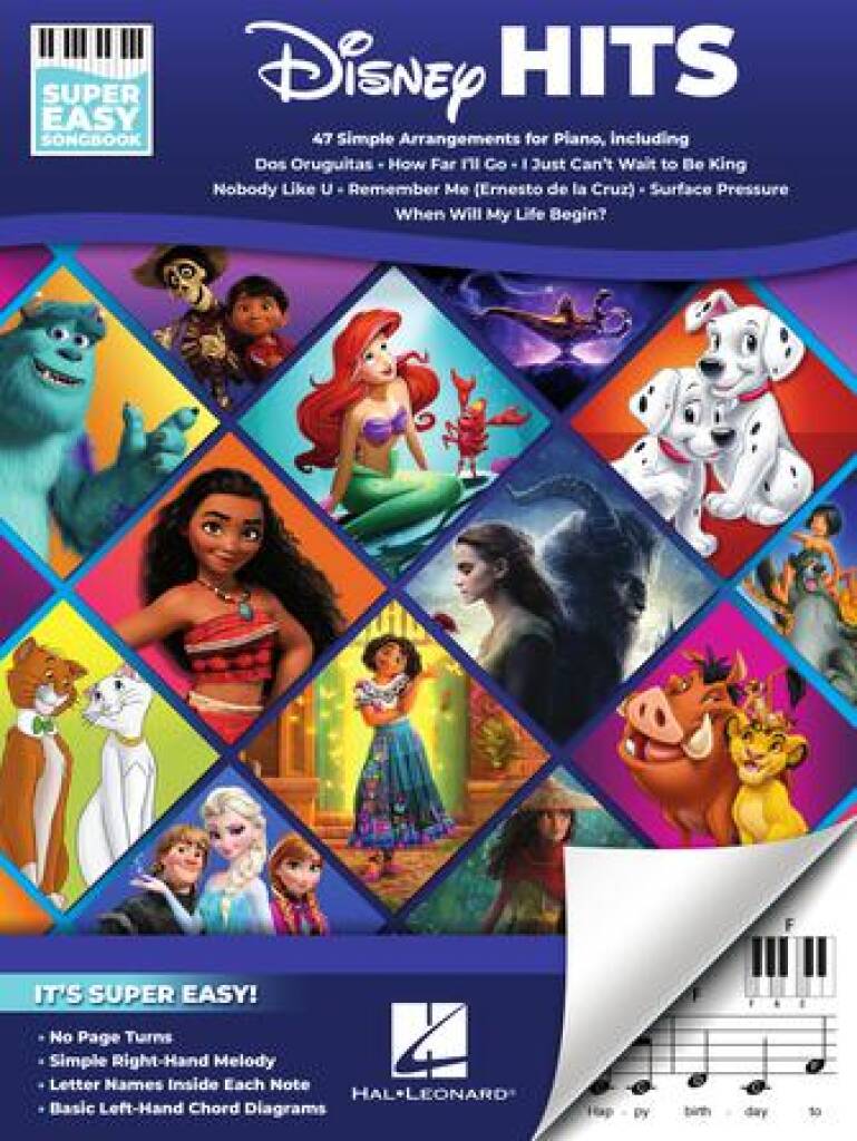 Disney Hits - Super Easy Songbook - piano