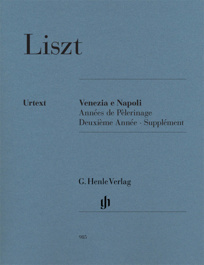 Liszt: Venezia e Napoli, fyrir píanó