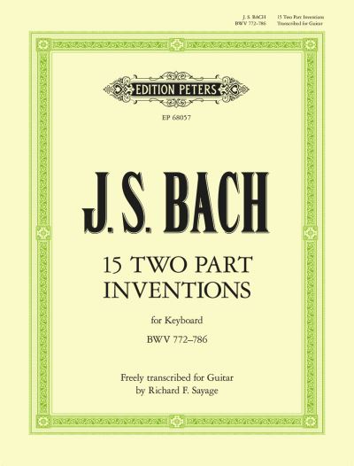 Bach: 15 Two part Inventions , gítar