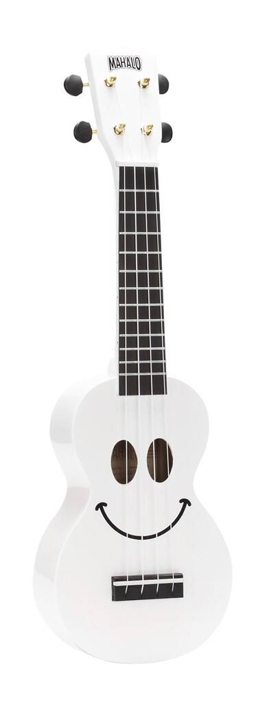 Ukulele, Soprano , Broskall, hvítt, með poka