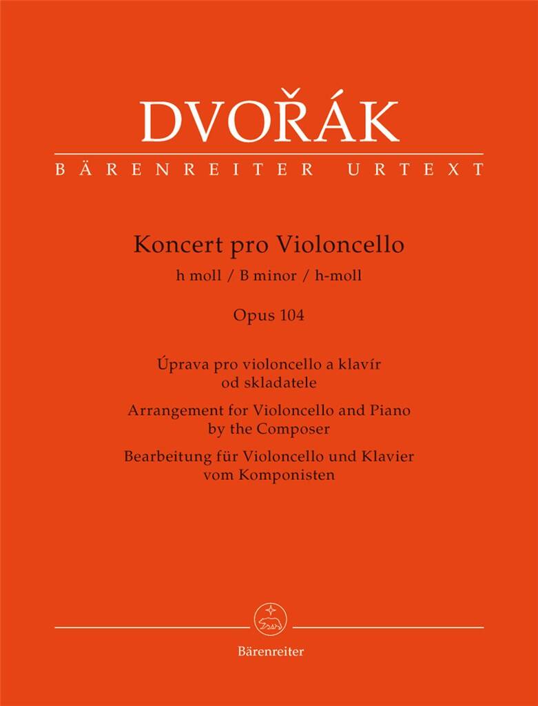 Dvořák: Cello Concerto In B Minor Op.104 (Cello & Piano)