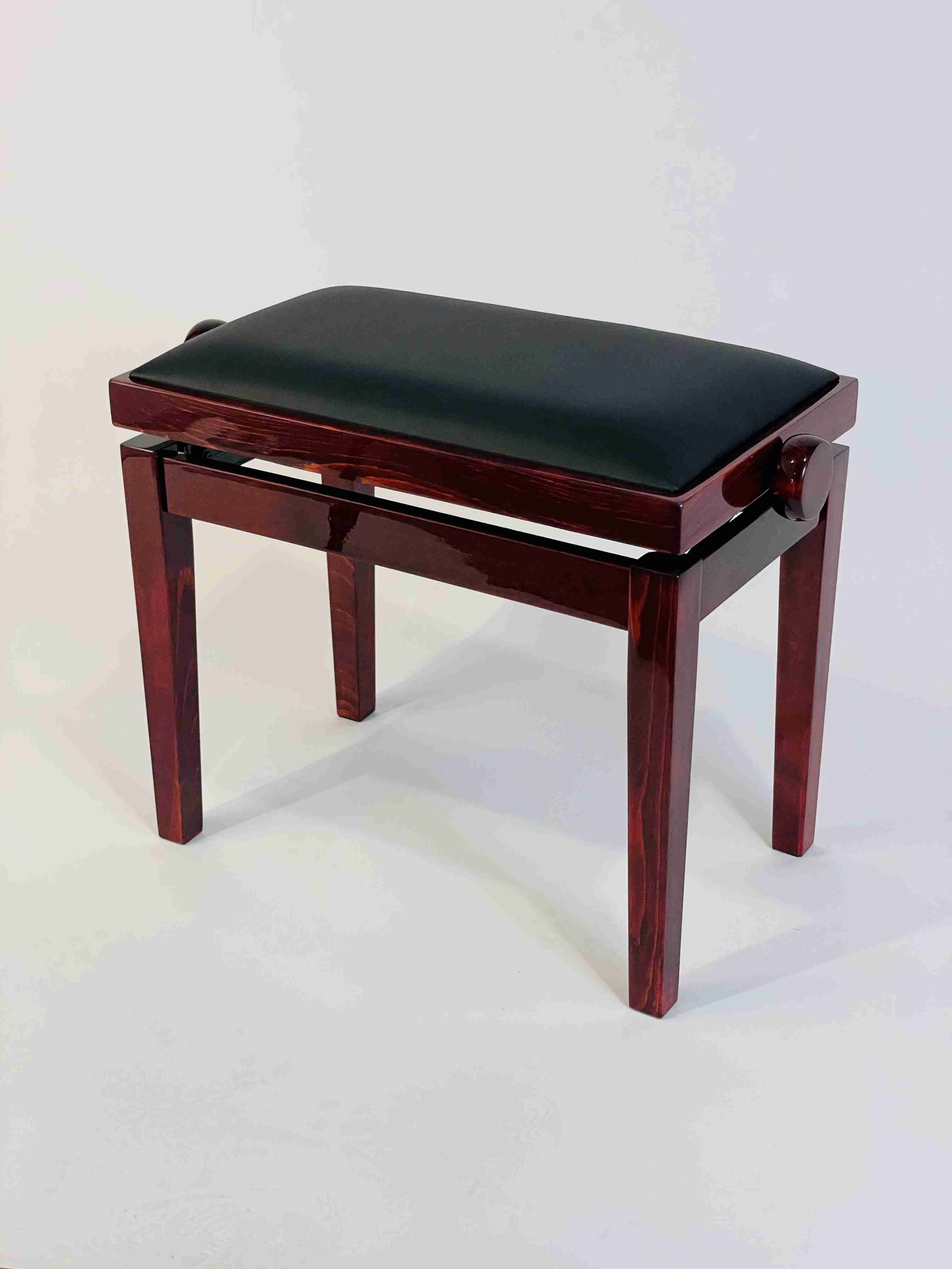 Hidrau BG-27 píanóbekkur, mahonílitaður, glans, svört seta