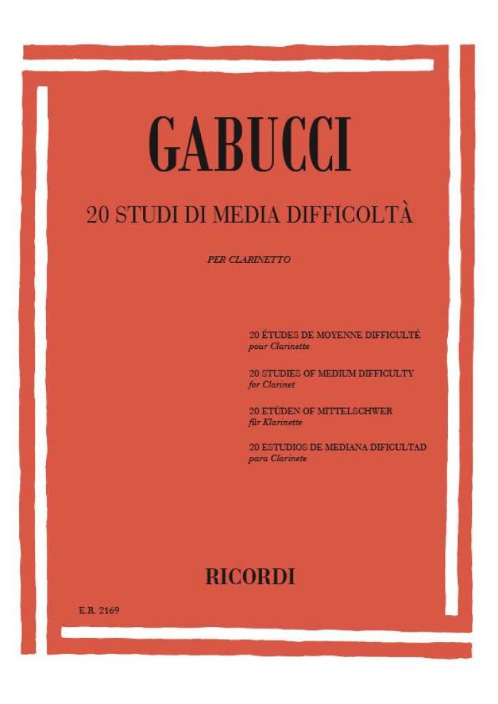 Gabucci: Studi Di Media Difficolta - klarinett
