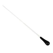 Baton 15", White, Black Taper handle